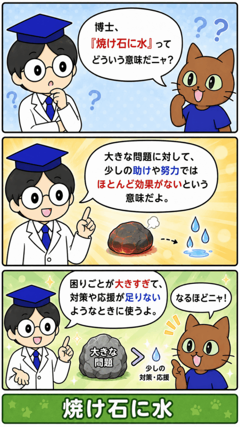 「焼け石に水」の漫画