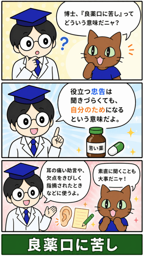 「良薬口に苦し」の漫画