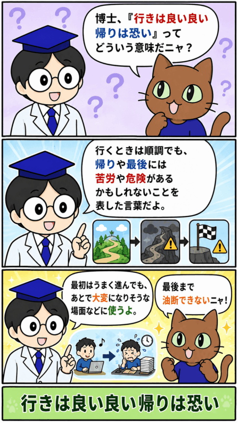 「行きは良い良い帰りは恐い」の漫画