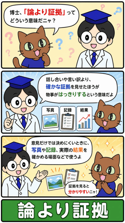 「論より証拠」の漫画